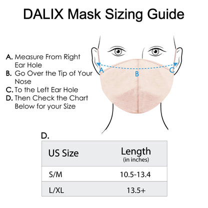 Dalix Skin Tone Cloth Face Mask 3 Layer Filter Pocket Nose Piece