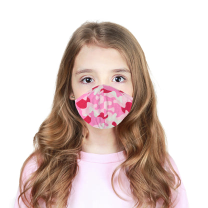 Dalix Youth Camo Cloth Face Mask Reusable Adjustable Nose Bridge Piece Washable Made in USA