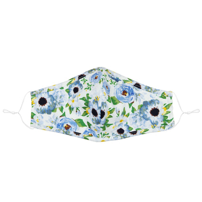 Dalix Floral Cloth Face Mask Adjustable Nose Piece Reuseable Washable Made in USA