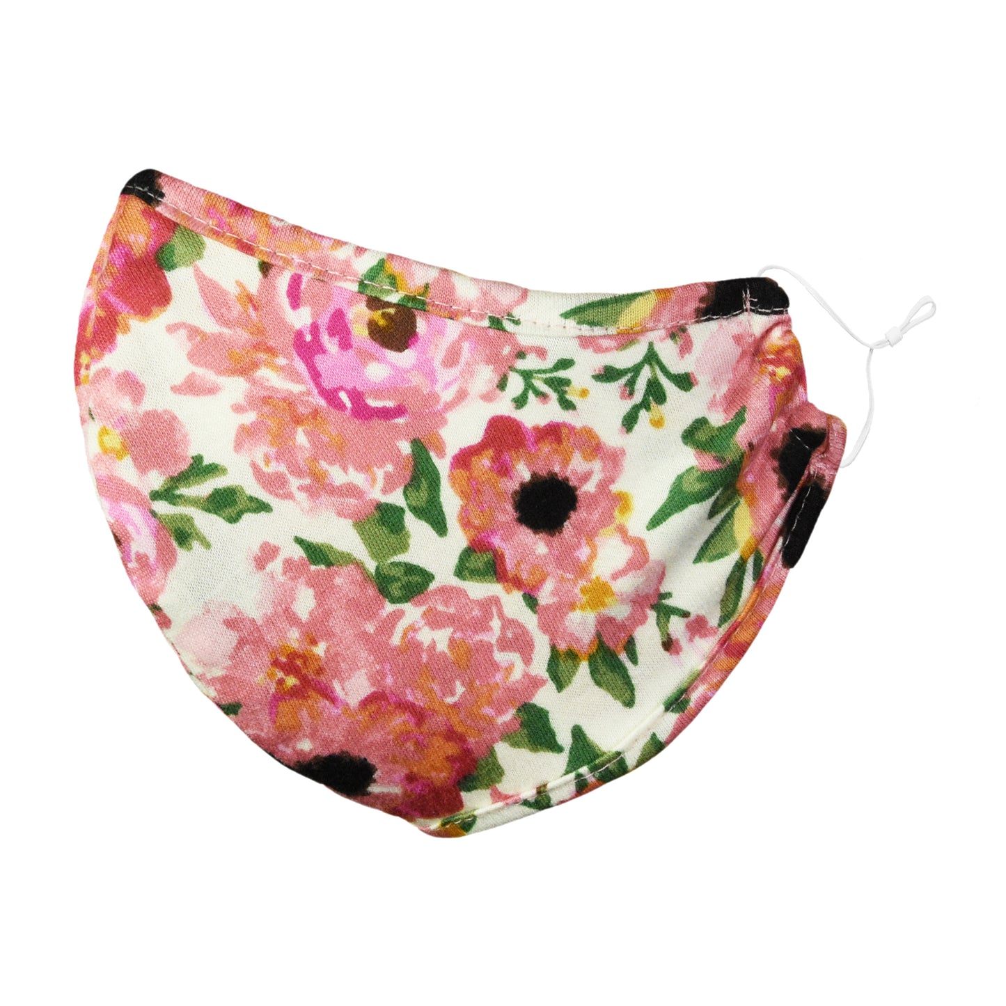 Dalix Floral Cloth Face Mask Adjustable Nose Piece Reuseable Washable Made in USA