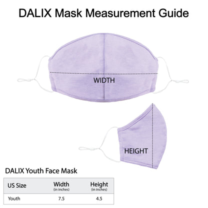 DALIX Kids Cotton Face Mask Reuseable Washable Made in USA - XXS-XS Size 10 Pack