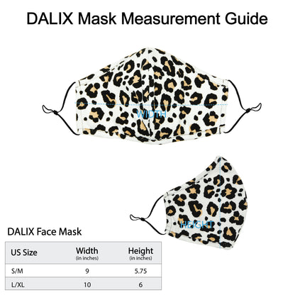 Dalix Leopard Print Cloth Face Masks Reuseable Washable Made in USA