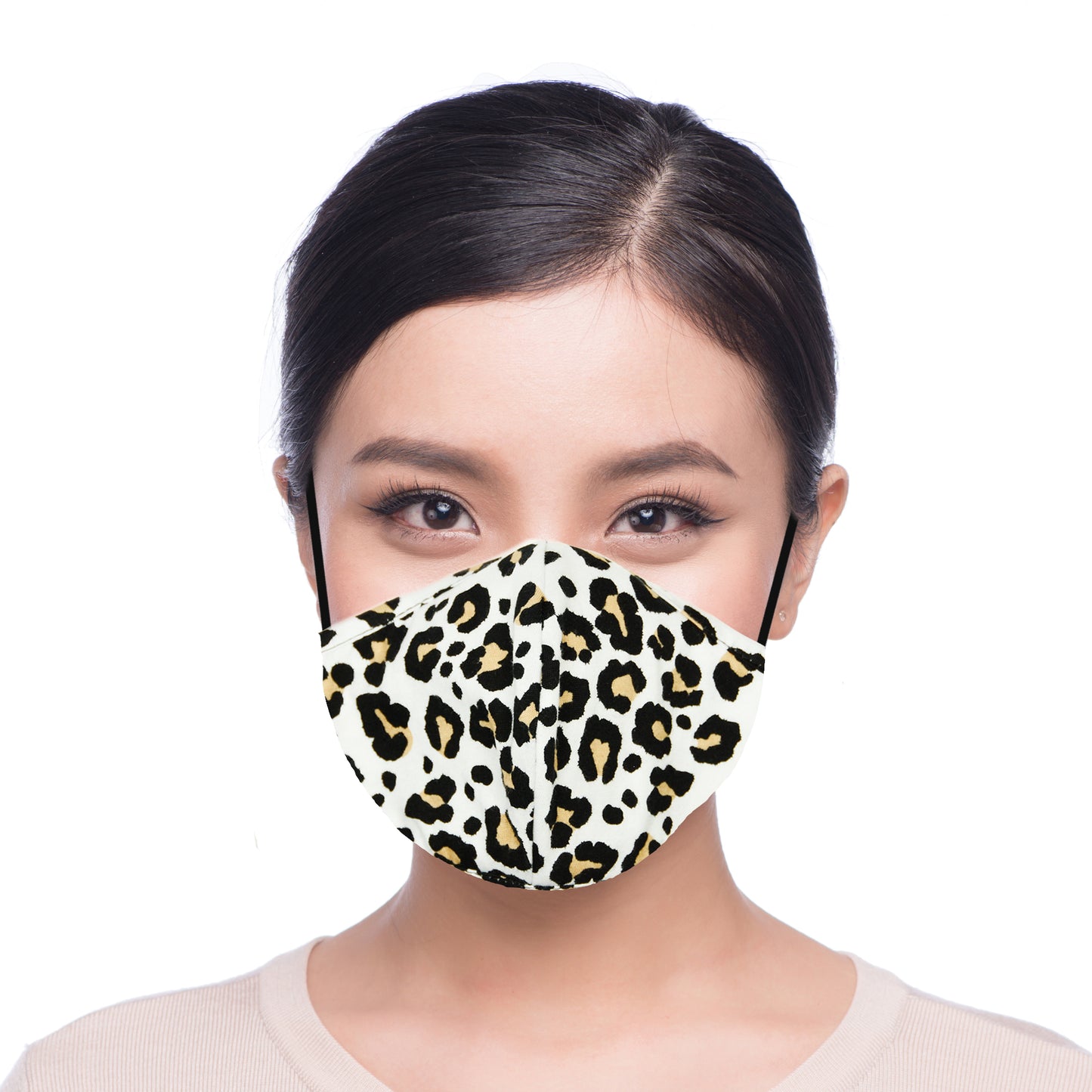 Dalix Leopard Print Cloth Face Masks Reuseable Washable Made in USA