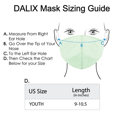 DALIX Kids Cotton Face Mask Reuseable Washable Made in USA - XXS-XS Size (20-Pack)