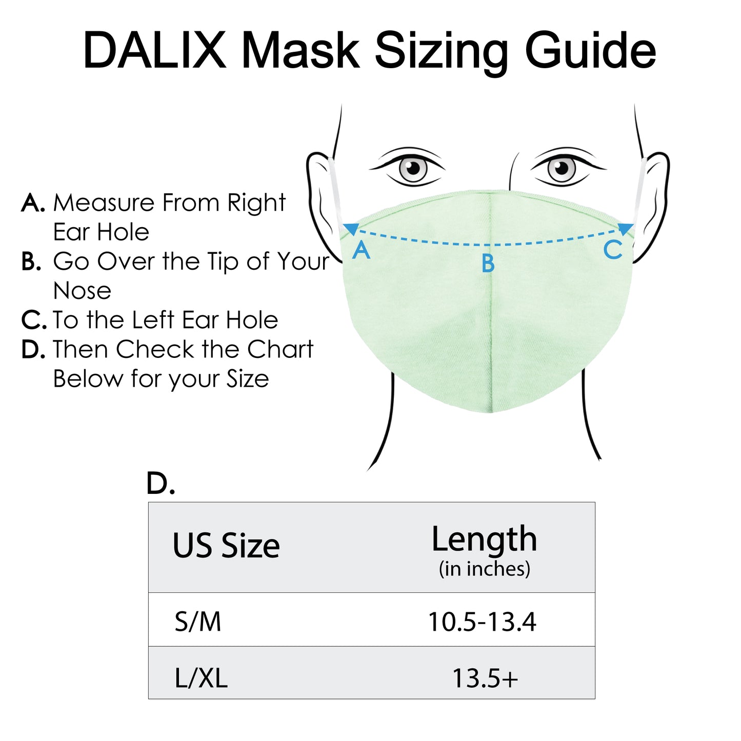Dalix  Cloth Face Mask Reuseable Washable Made in USA - S-M , L-XL Size (3 Pack)