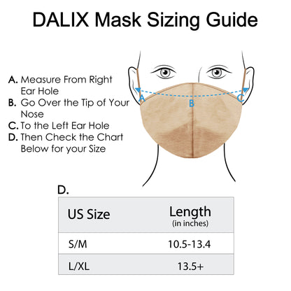 Dalix Skin Tone Cloth Face Mask 3 Layer Filter Pocket Nose Piece