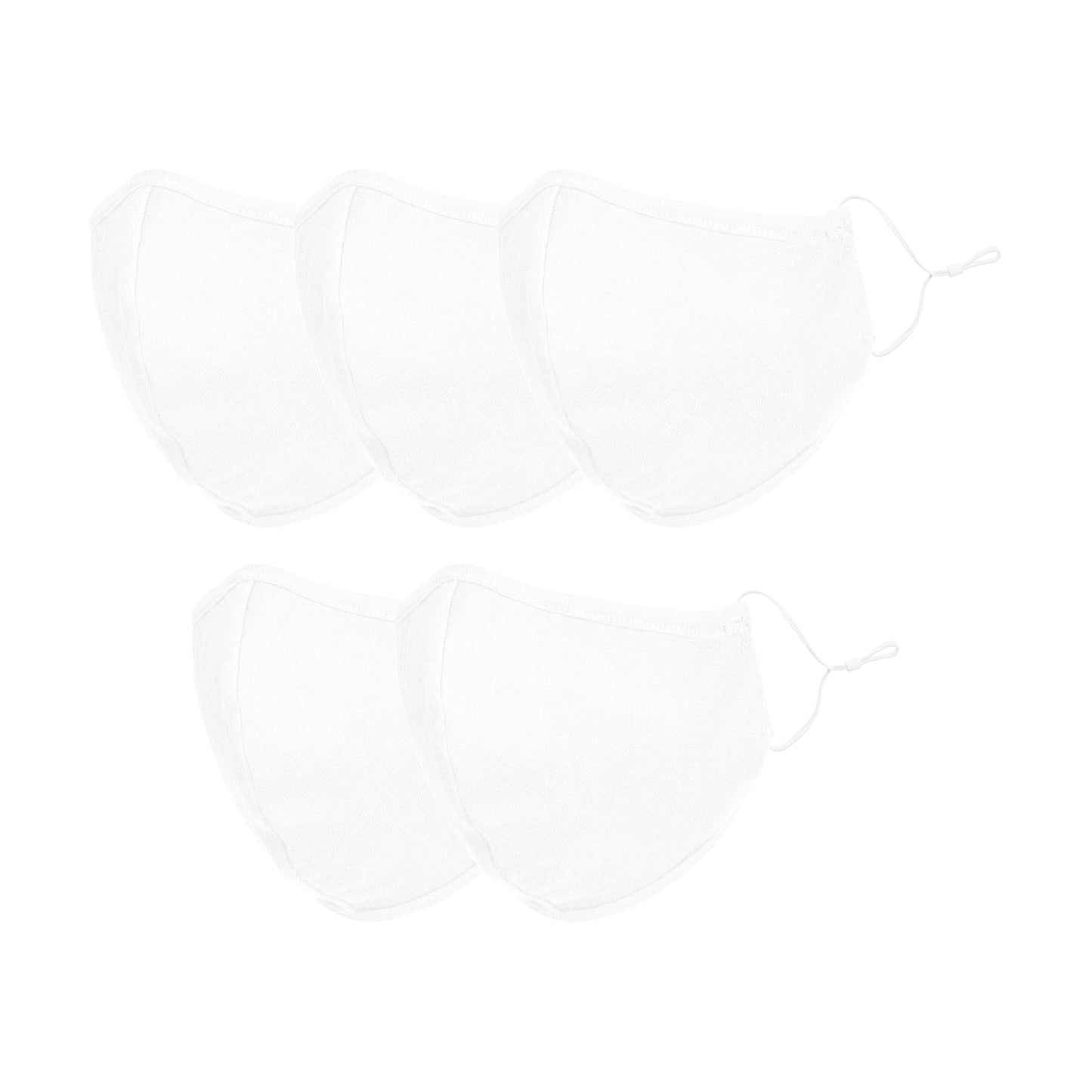 Dalix Kids Cotton Face Mask Reuseable Washable Made in USA - XXS-XS Size 5 Pack