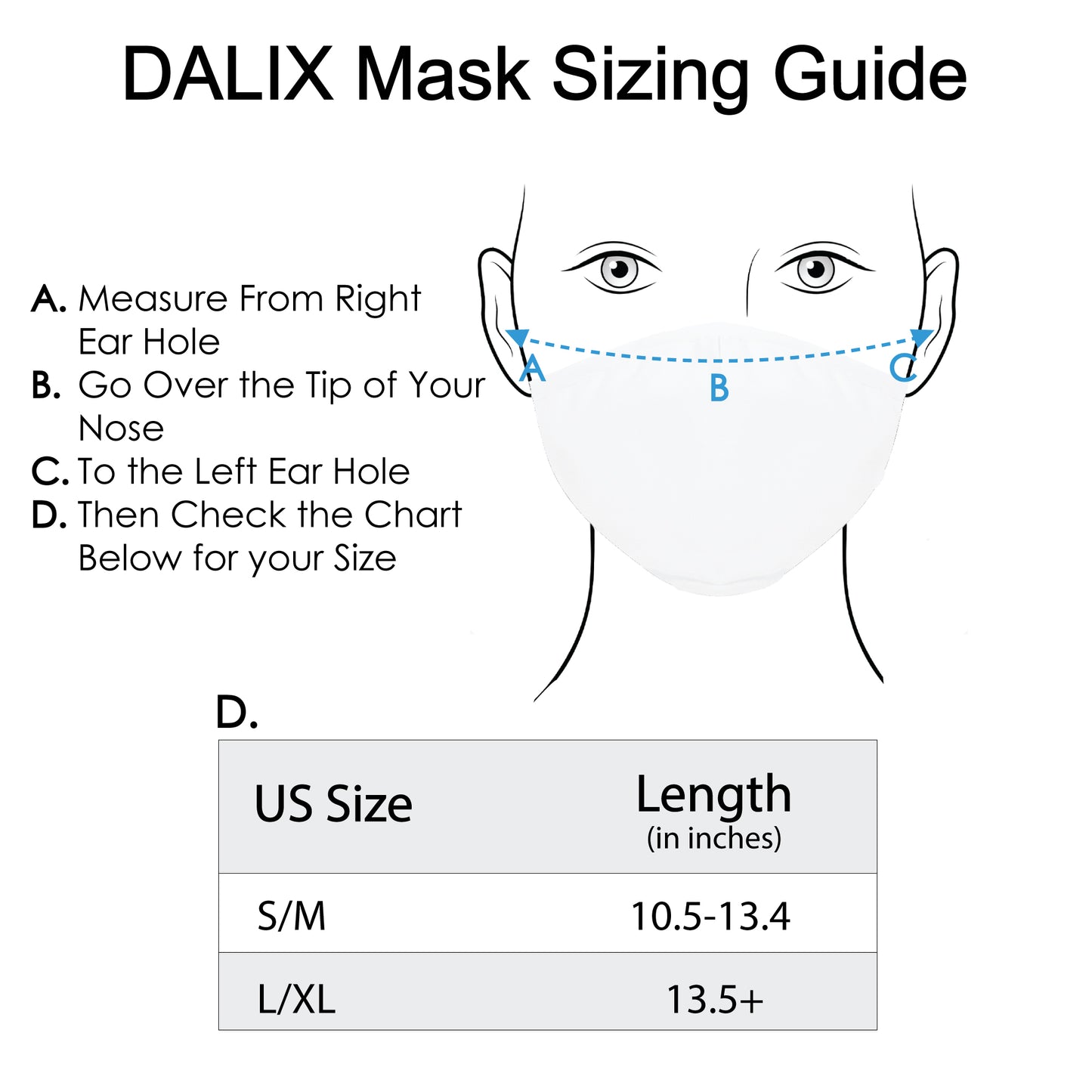 DALIX Cloth Face Mask 3 Layer Filter Pocket Adjustable Nose Ear Loops S/M with Filter- 3 Pack