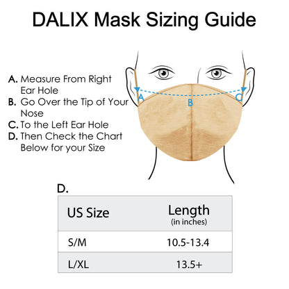 Dalix Skin Tone Cloth Face Mask 3 Layer Filter Pocket Nose Piece (3-Pack)