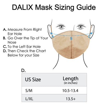 Dalix Skin Tone Cloth Face Mask 3 Layer Filter Pocket Nose Piece (3-Pack)