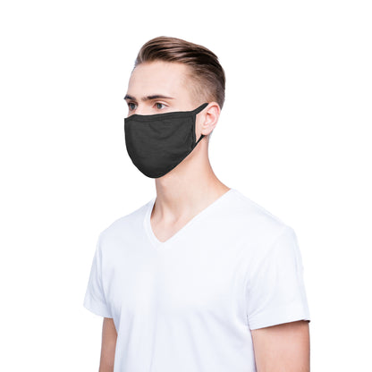 DALIX 5 Pack Premium Cotton Mask Reuseable Washable Made in USA (Black, White)