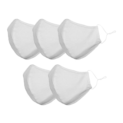 DALIX Cloth Face Mask Reuseable Washable Made in USA - S-M , L-XL Size (5 Pack)