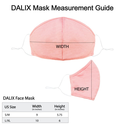 DALIX Cloth Face Mask Reuseable Washable Made in USA - S-M, L-XL Size (20 Pack)