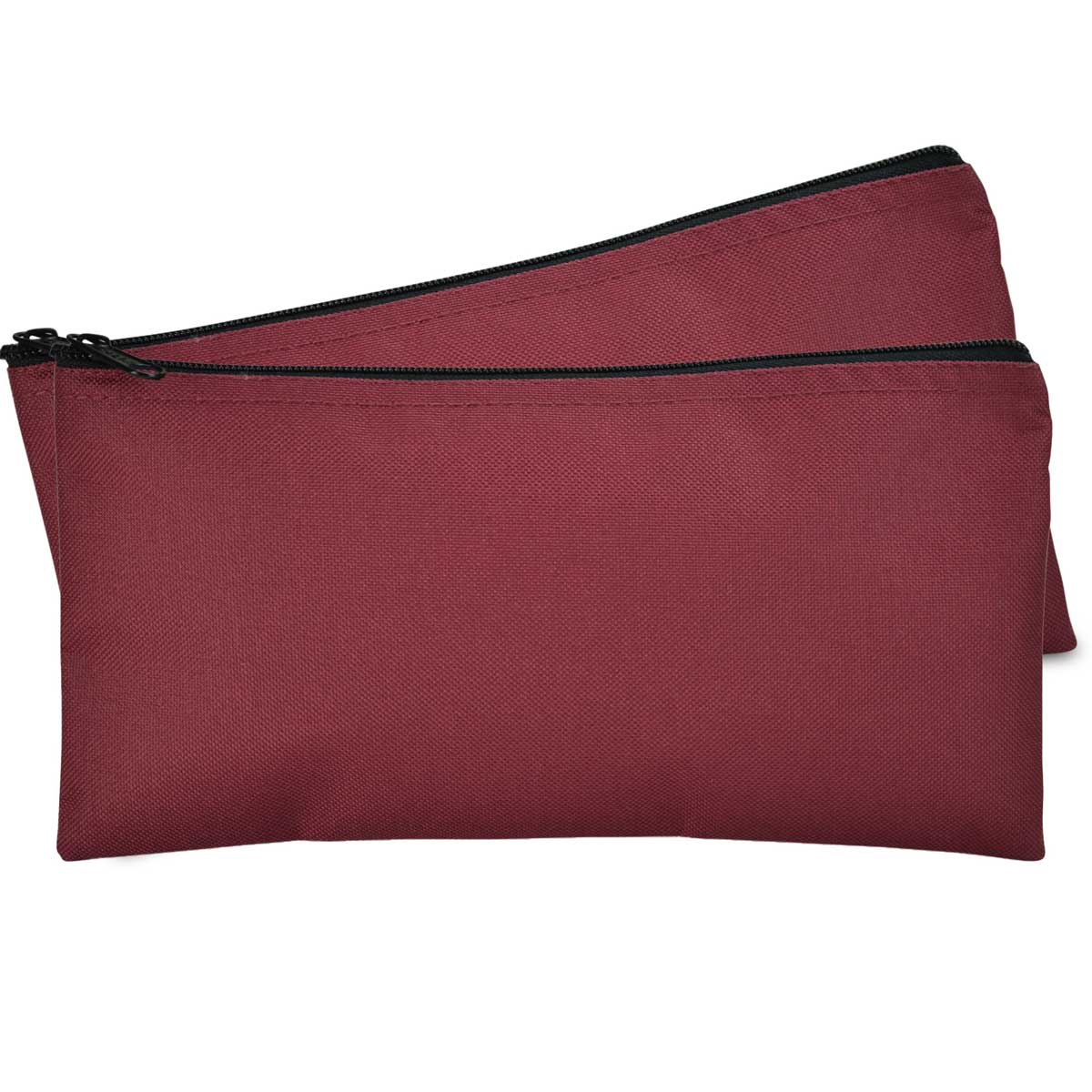 Dalix Bank Deposit Bag Money Pouch 2-Pack Qty Green Gray Navy Maroon Orange Pink Purple Red Black
