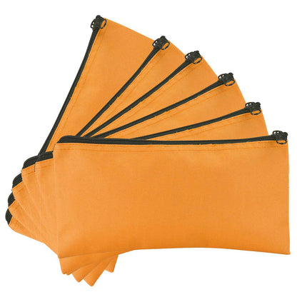DALIX Zipper Bank Deposit Money Bags Cash Coin Pouch 6 Pack