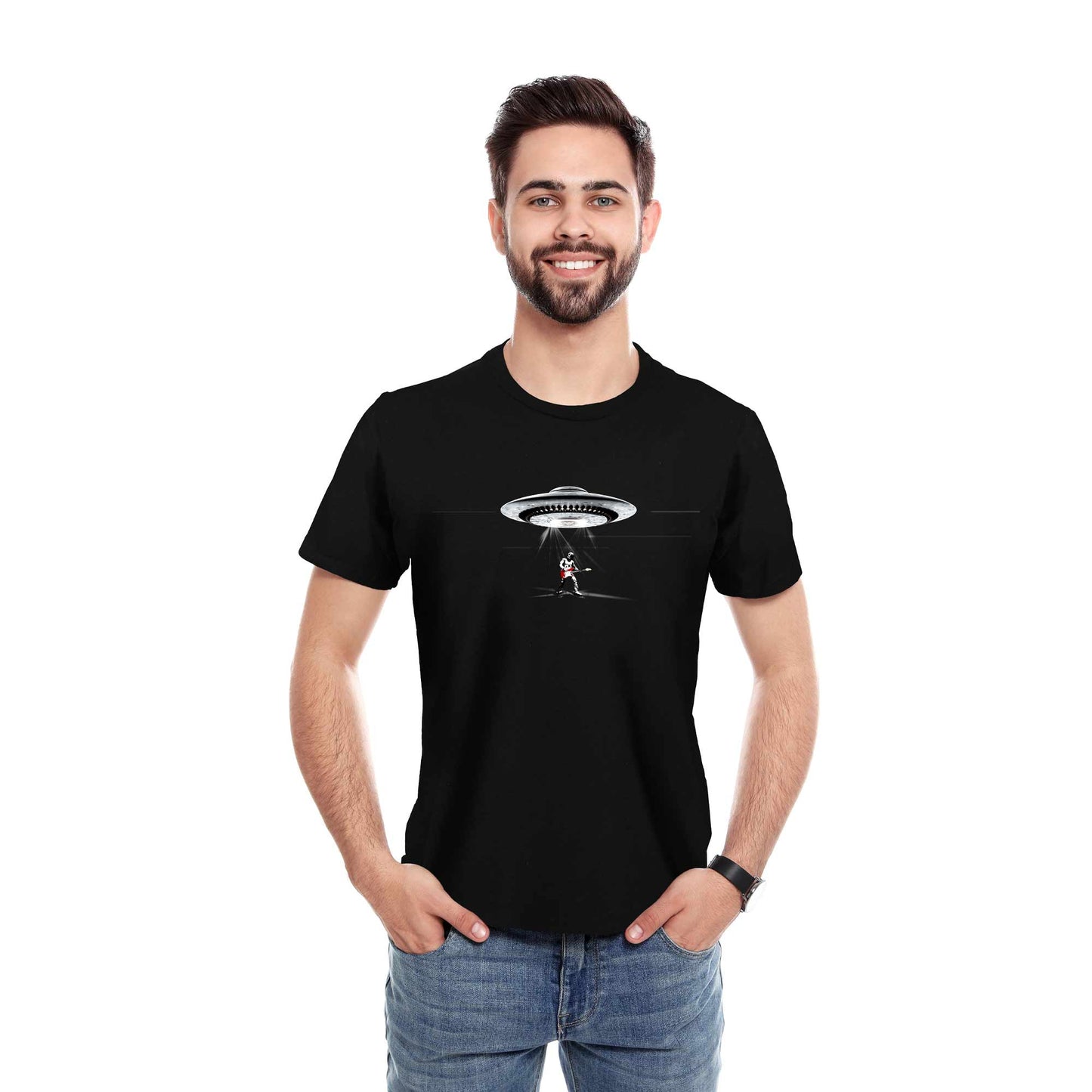 Dalix Space Rocker Graphic T-Shirt