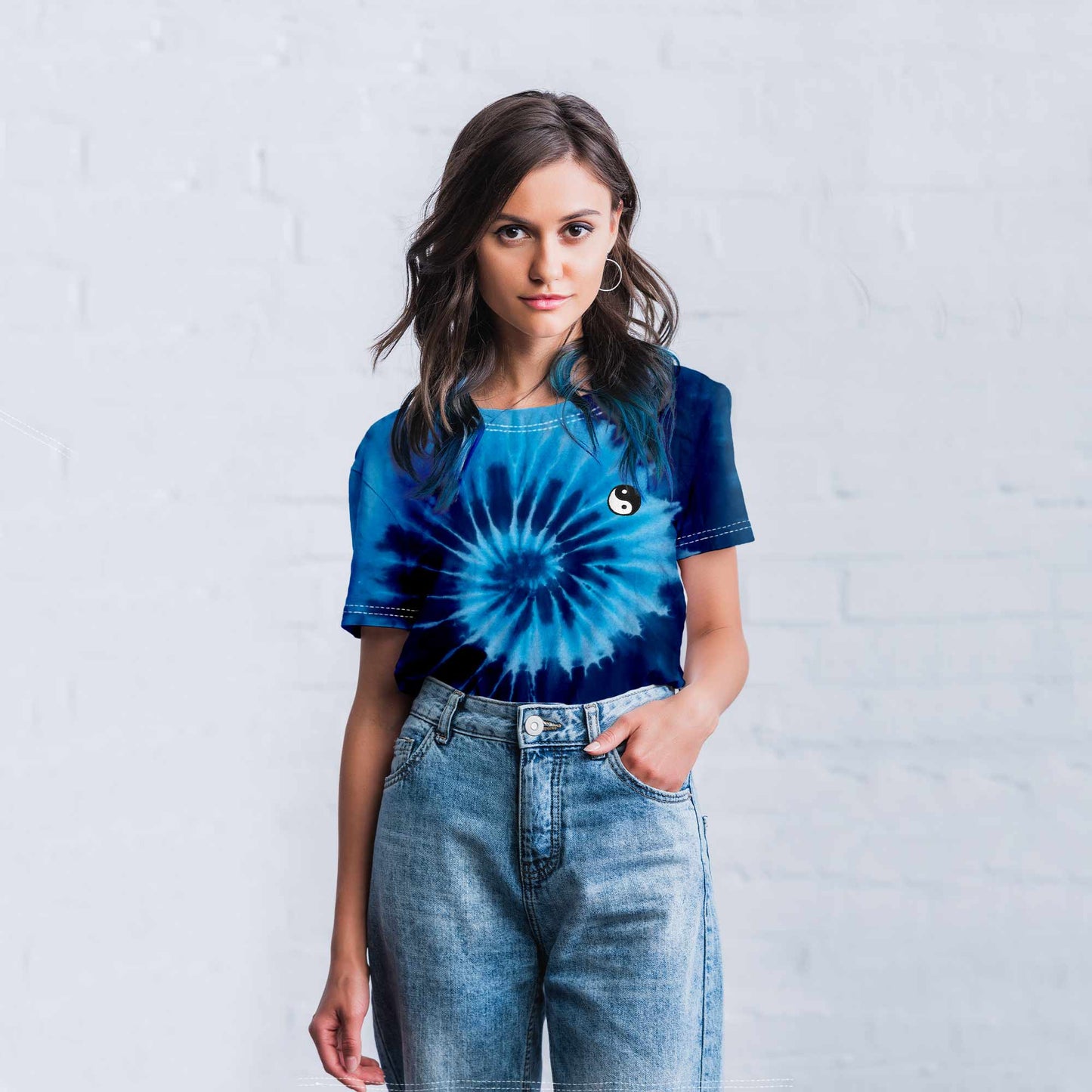 Dalix Tie Dye Yin Yang Tee