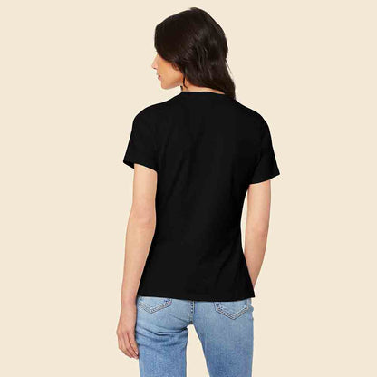 Dalix Be Kind Embroidered Cotton Relaxed Fit Short Sleeve Crewneck Tee Shirt Women in Black 2XL XX-Large