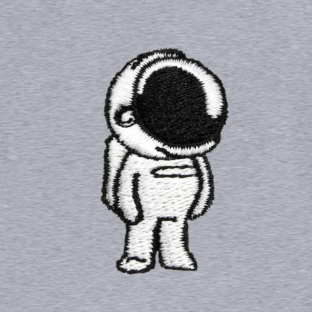 Dalix Astronaut Embroidered Cotton Relaxed Fit Flowy Short Sleeve Crewneck Tee Shirt Womens in Athletic Heather 2XL XX-Large