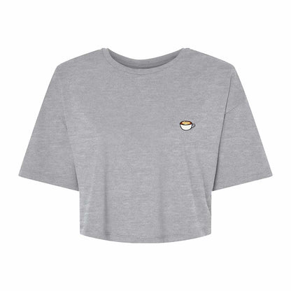 Dalix Cappuccino Womens Flowy Cropped Tee