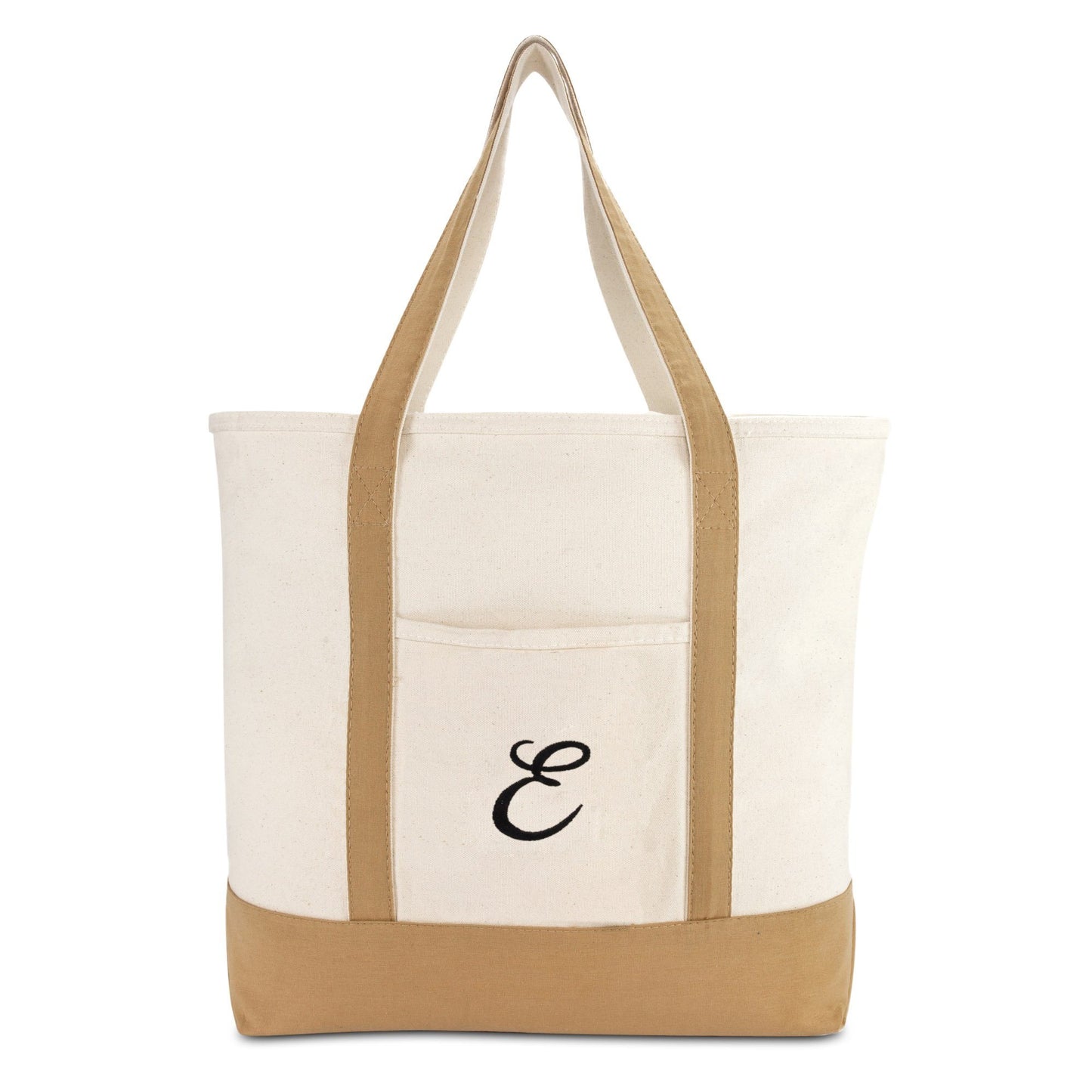 DALIX Tote Bag Satchel Shoulder Bags for Women Beach Totes Brown Ballent A-Z Shopping Totes DALIX 