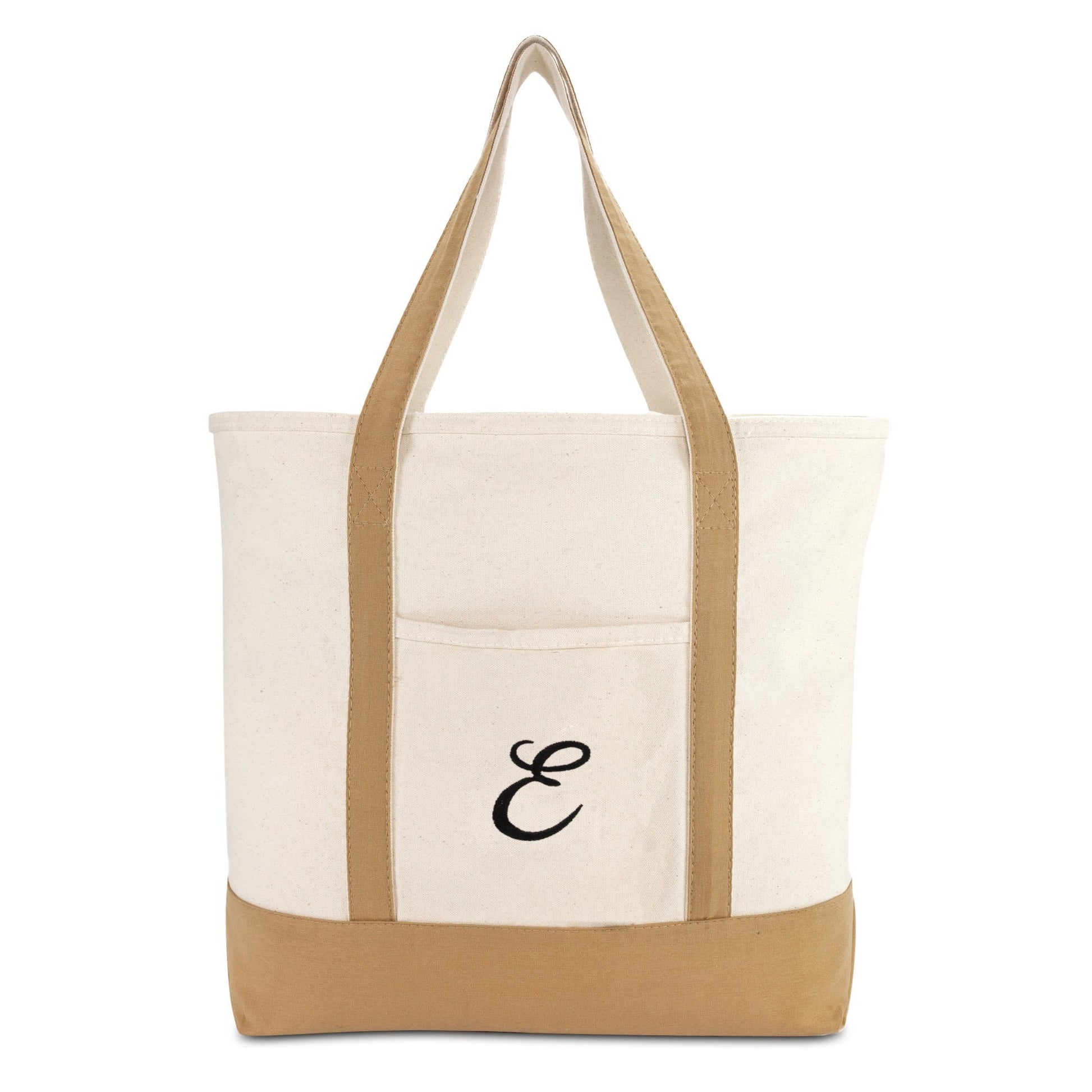 DALIX Tote Bag Satchel Shoulder Bags for Women Beach Totes Brown Ballent A-Z Shopping Totes DALIX 