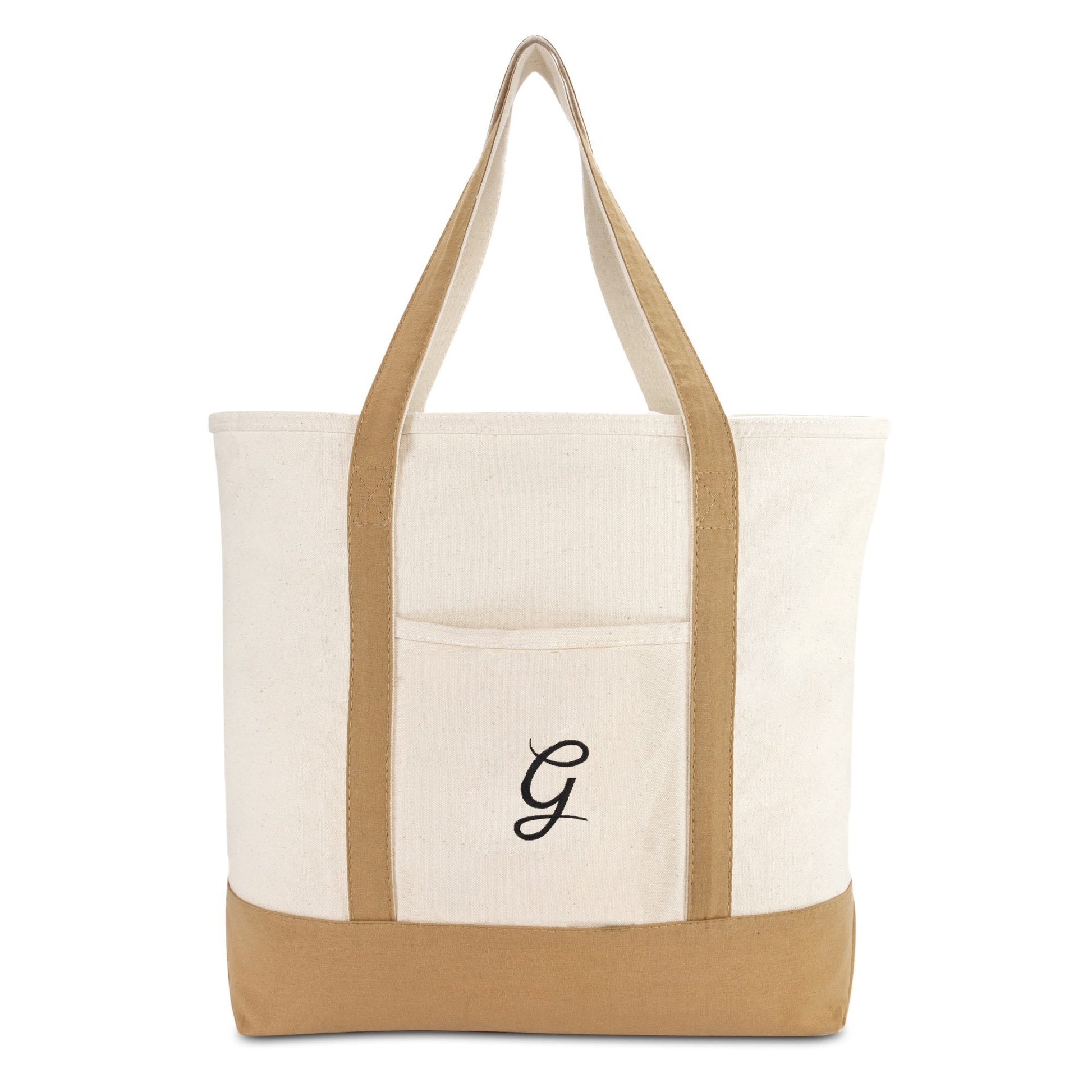 DALIX Tote Bag Satchel Shoulder Bags for Women Beach Totes Brown Ballent A-Z Shopping Totes DALIX 