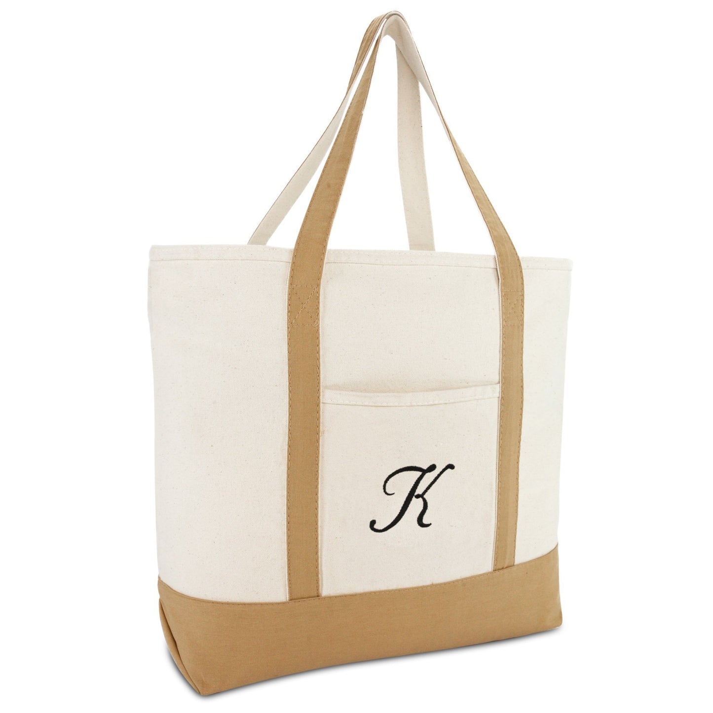 DALIX Tote Bag Satchel Shoulder Bags for Women Beach Totes Brown Ballent A-Z Shopping Totes DALIX Brown K 