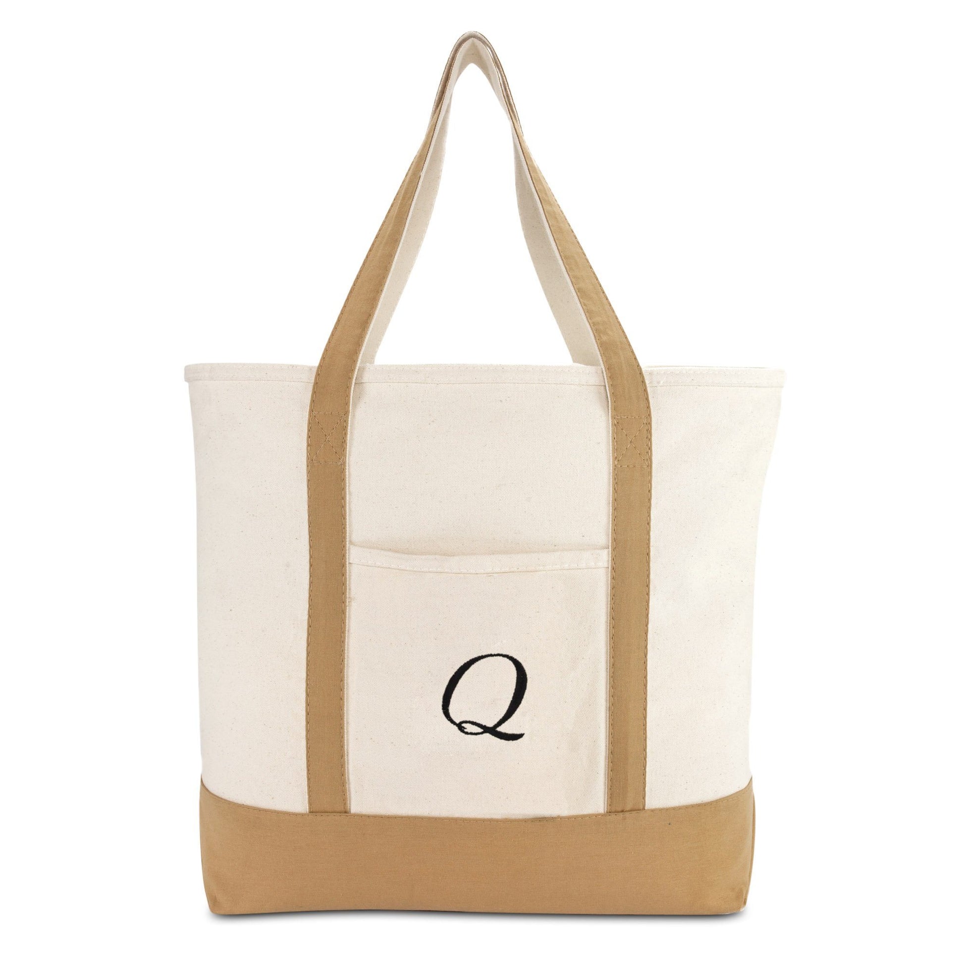 DALIX Tote Bag Satchel Shoulder Bags for Women Beach Totes Brown Ballent A-Z Shopping Totes DALIX 