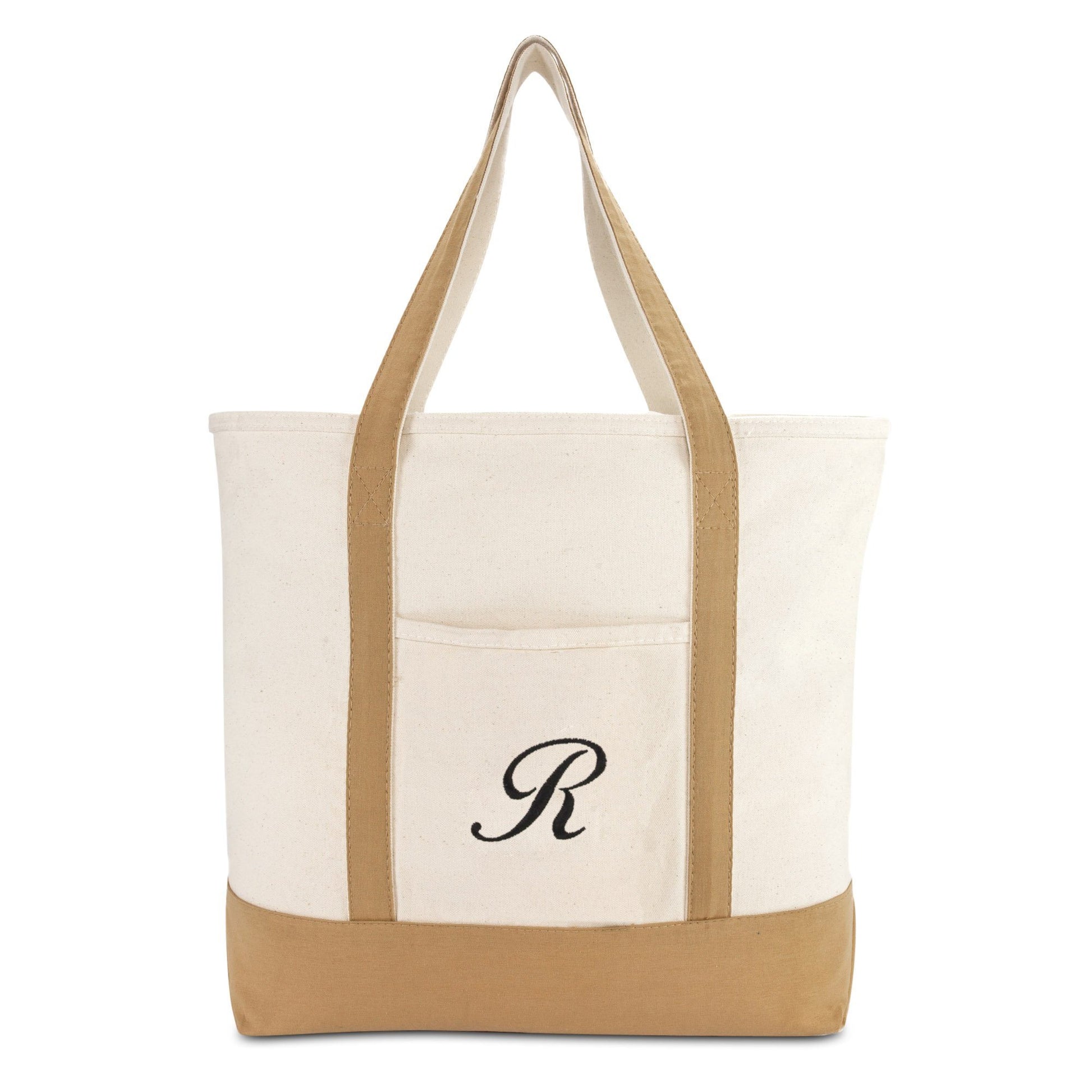 DALIX Tote Bag Satchel Shoulder Bags for Women Beach Totes Brown Ballent A-Z Shopping Totes DALIX 