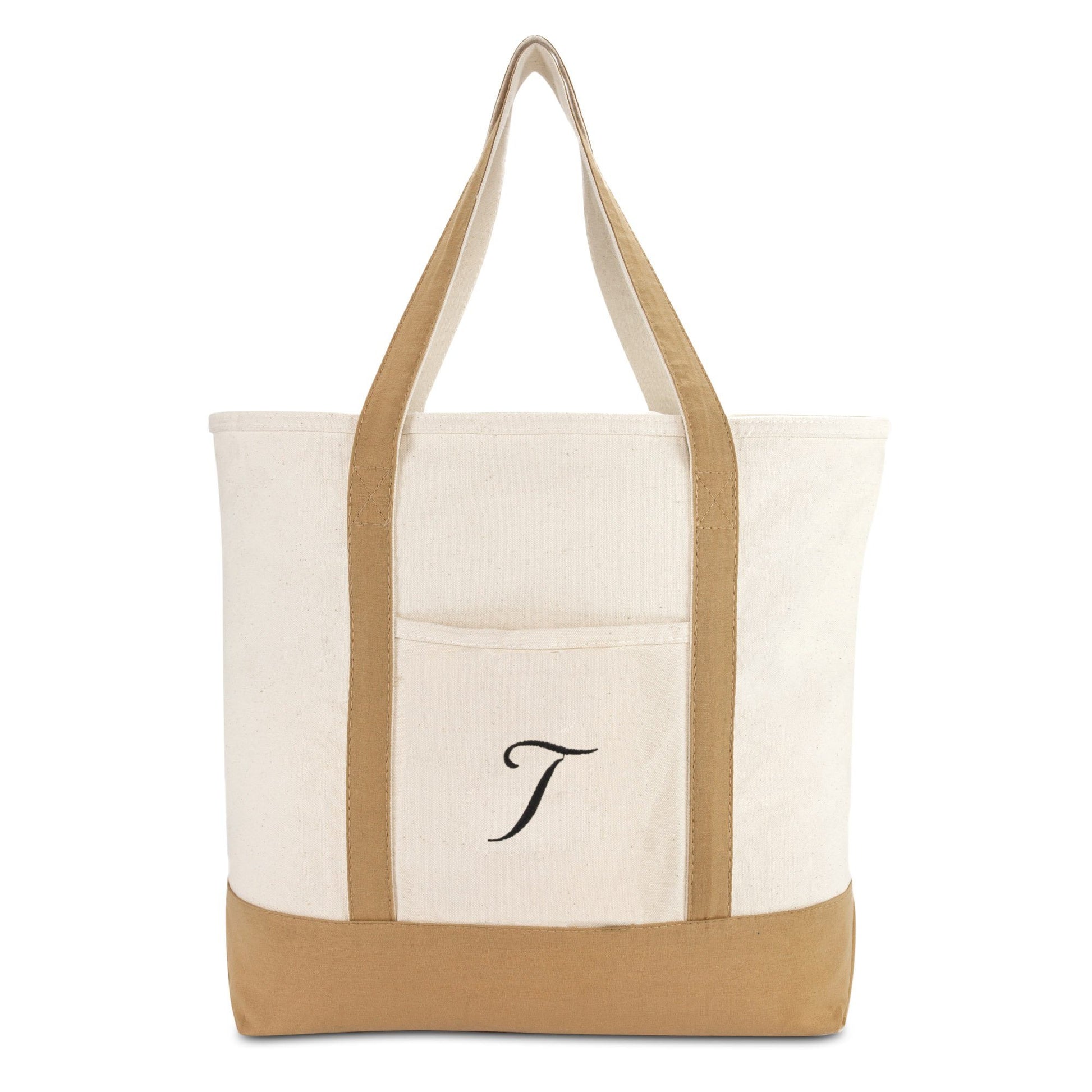 DALIX Tote Bag Satchel Shoulder Bags for Women Beach Totes Brown Ballent A-Z Shopping Totes DALIX 