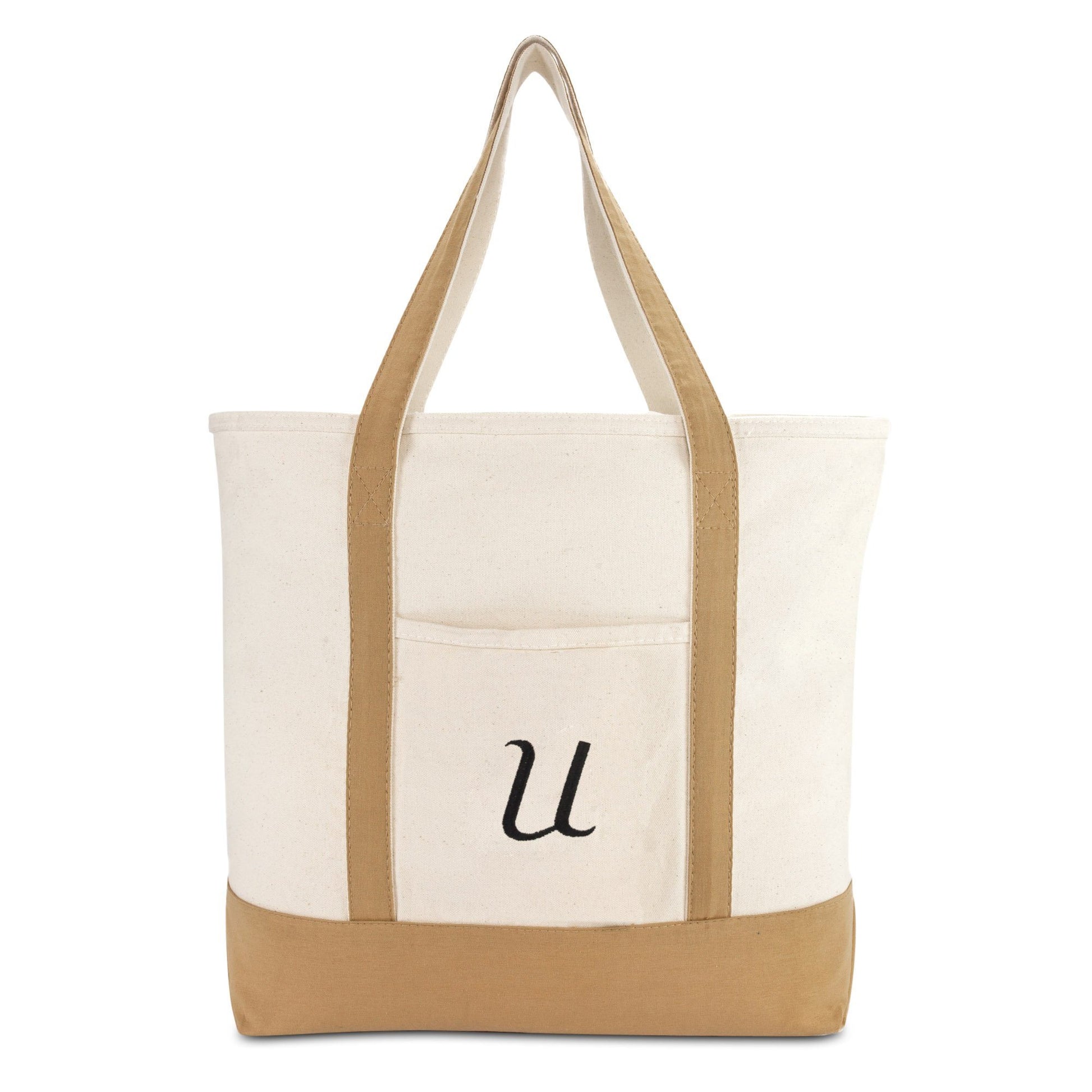 DALIX Tote Bag Satchel Shoulder Bags for Women Beach Totes Brown Ballent A-Z Shopping Totes DALIX 