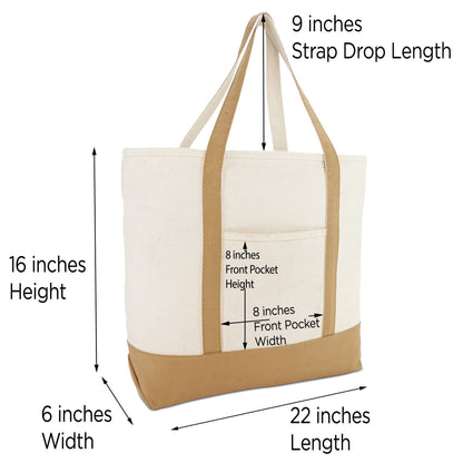 DALIX Tote Bag Satchel Shoulder Bags for Women Beach Totes Brown Ballent A-Z Shopping Totes DALIX 