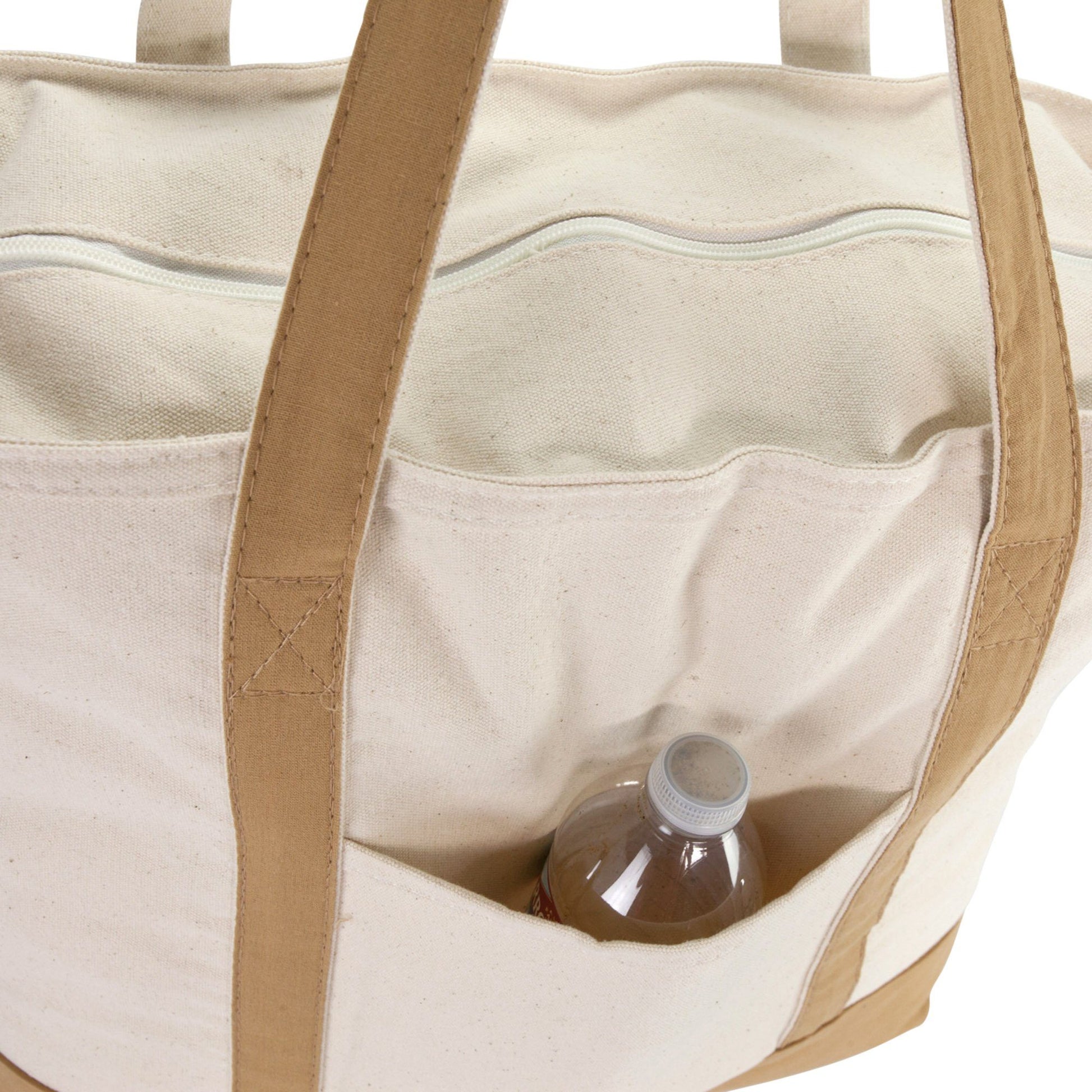 DALIX Tote Bag Satchel Shoulder Bags for Women Beach Totes Brown Ballent A-Z Shopping Totes DALIX 