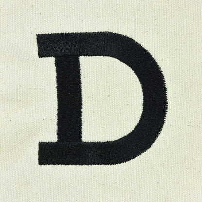 Dalix Initial Tote Bag Personalized Monogram Zippered Top Letter - D