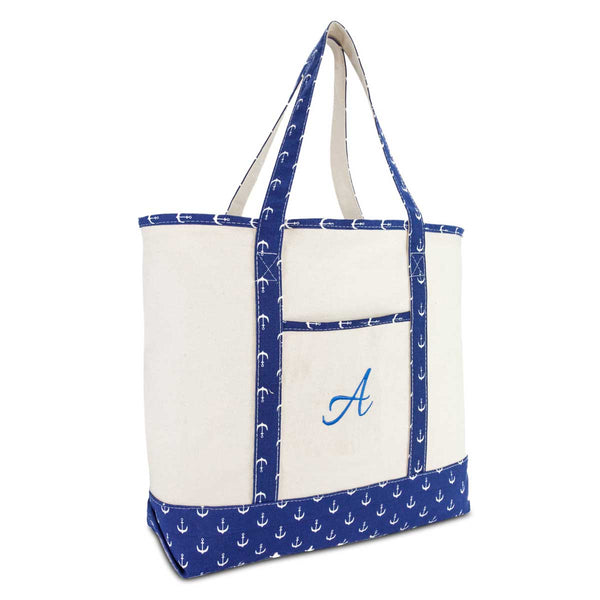 DALIX Large Canvas Tote Bag for Women Work Bag Beach Totes Monogrammed White O DALIX Large Canvas Tote Bag for Women Work Bag Beach Totes Monogrammed White O