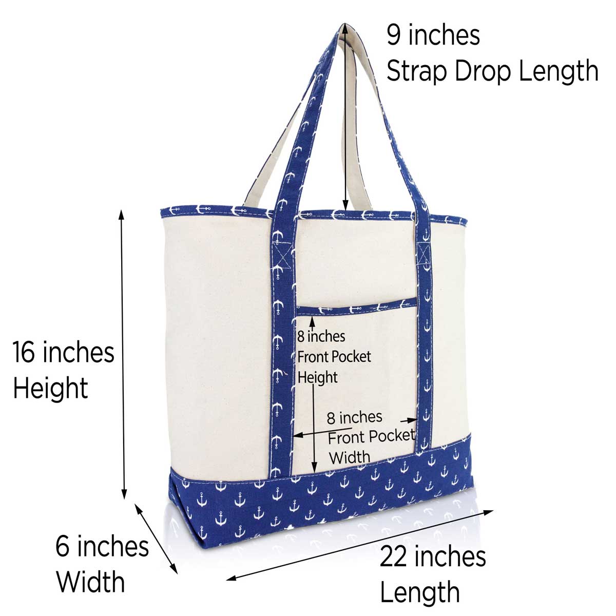 Dalix Large Tote Bag