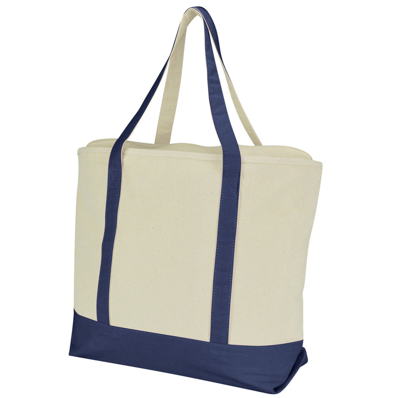 Dalix Personalized Tote Bag Monogram Navy Blue A-Z
