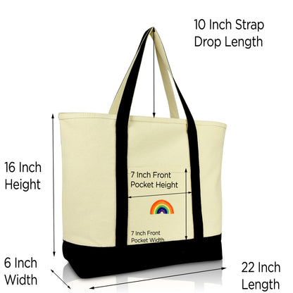 Dalix Rainbow Tote Bag