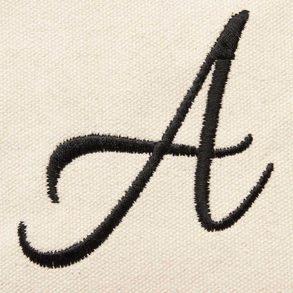 Dalix Monogram Bag Personalized Totes For Women Open Top Natural Letter A-Z