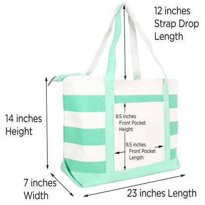 Dalix Monogram Beach Bag and Totes for Women Personalized Gifts Mint Green A-Z