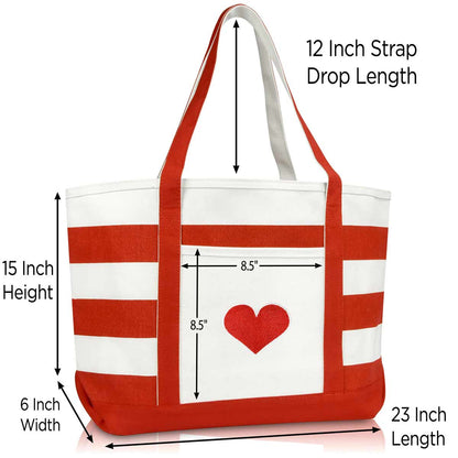 Dalix Heart Tote Bag
