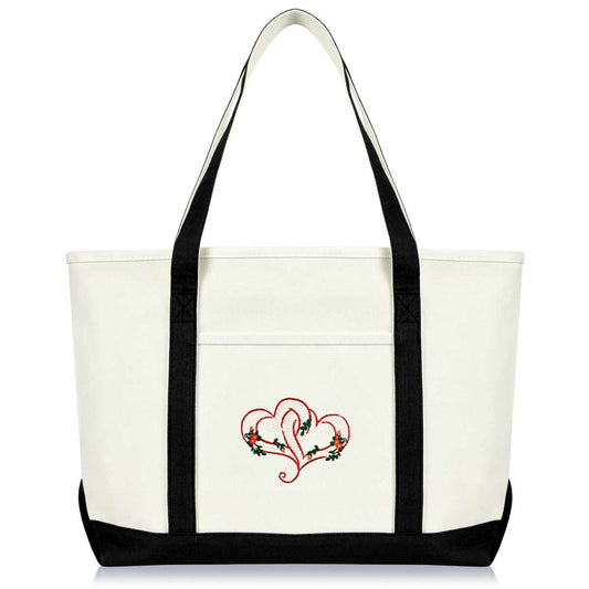 Dalix Knotted Heart Tote Bag