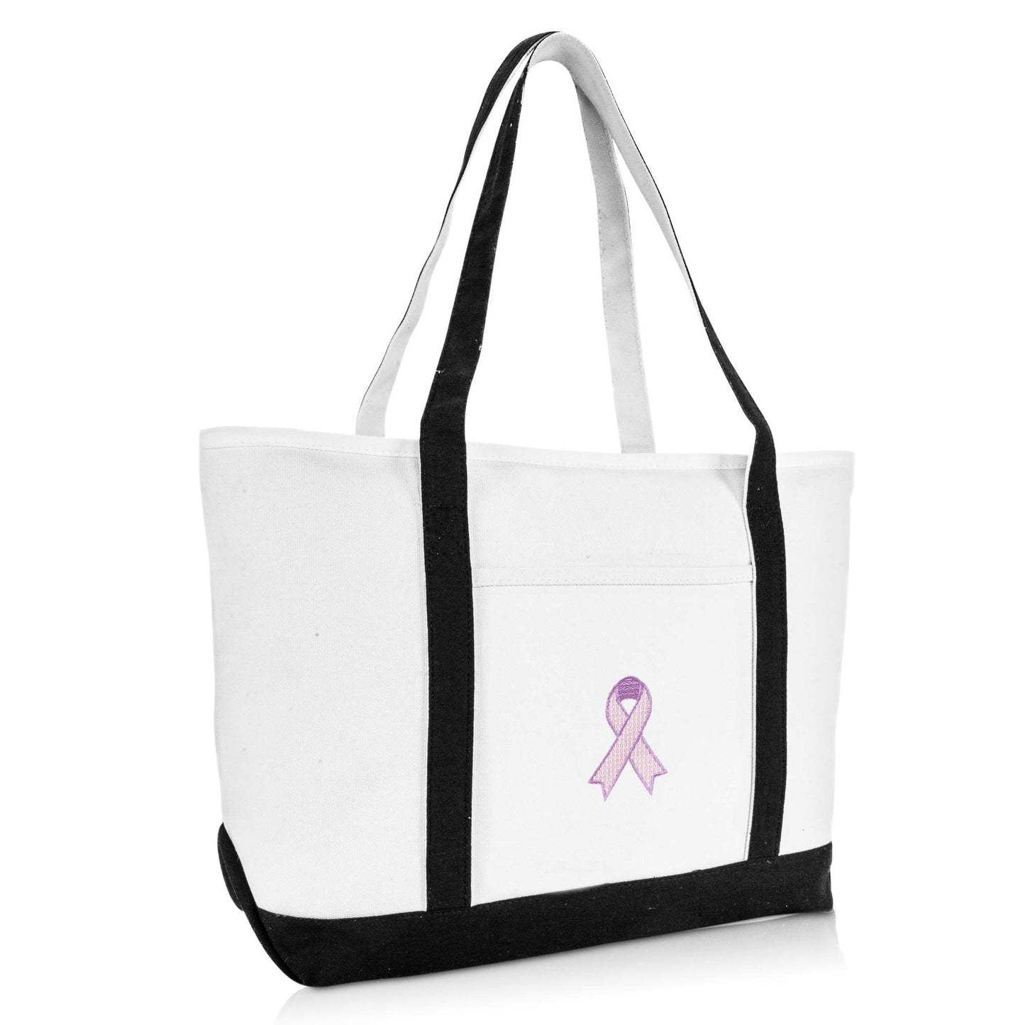 Dalix Breast Cancer Ribbon Tote Bag
