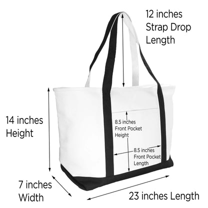 Dalix Breast Cancer Ribbon Tote Bag