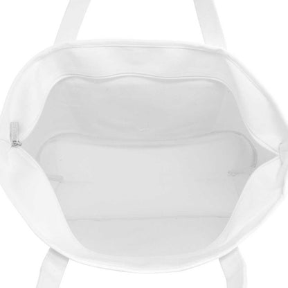 Dalix Large Canvas Tote Bag for Women Work Bag Beach Totes Monogrammed White A-Z