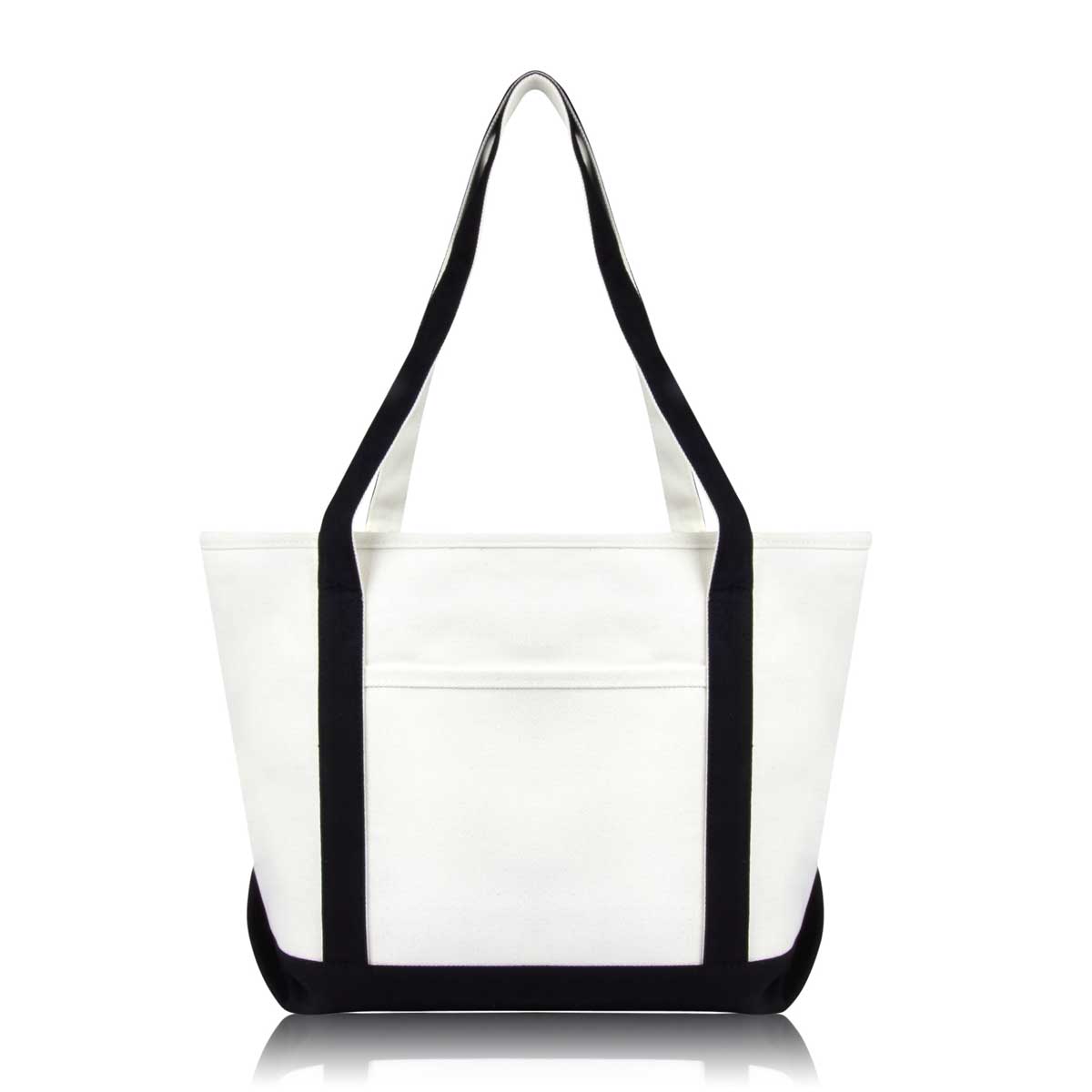 Dalix Clear Shopping Bag Security Work Tote Shoulder Bag Womens Handbag in Black