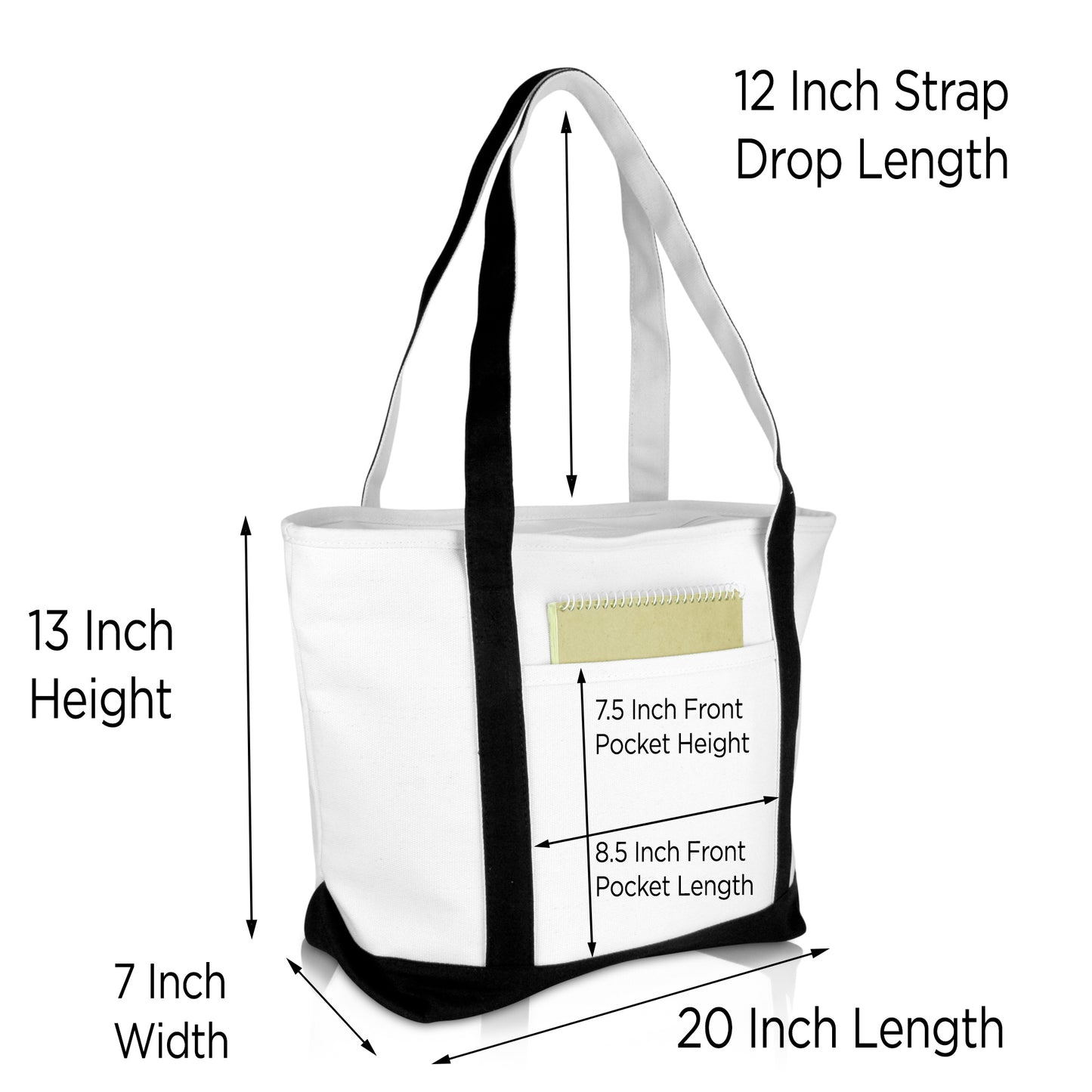 Majestic White Shepherds Medium Tote Bag with Embroidered Logo