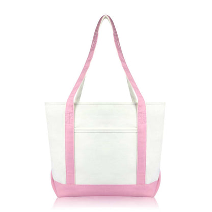 Dalix  Daily Shoulder Tote Bag Premium Cotton Canvas