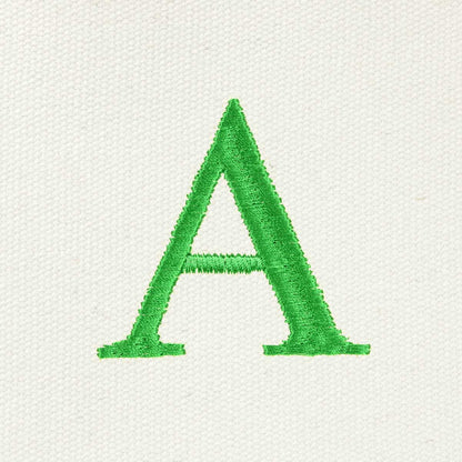 Dalix Medium Personalized Tote Bag Monogrammed Initial Letter - A